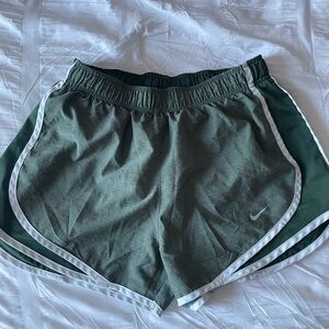 Nike Women's Olive Green Athletic Shorts